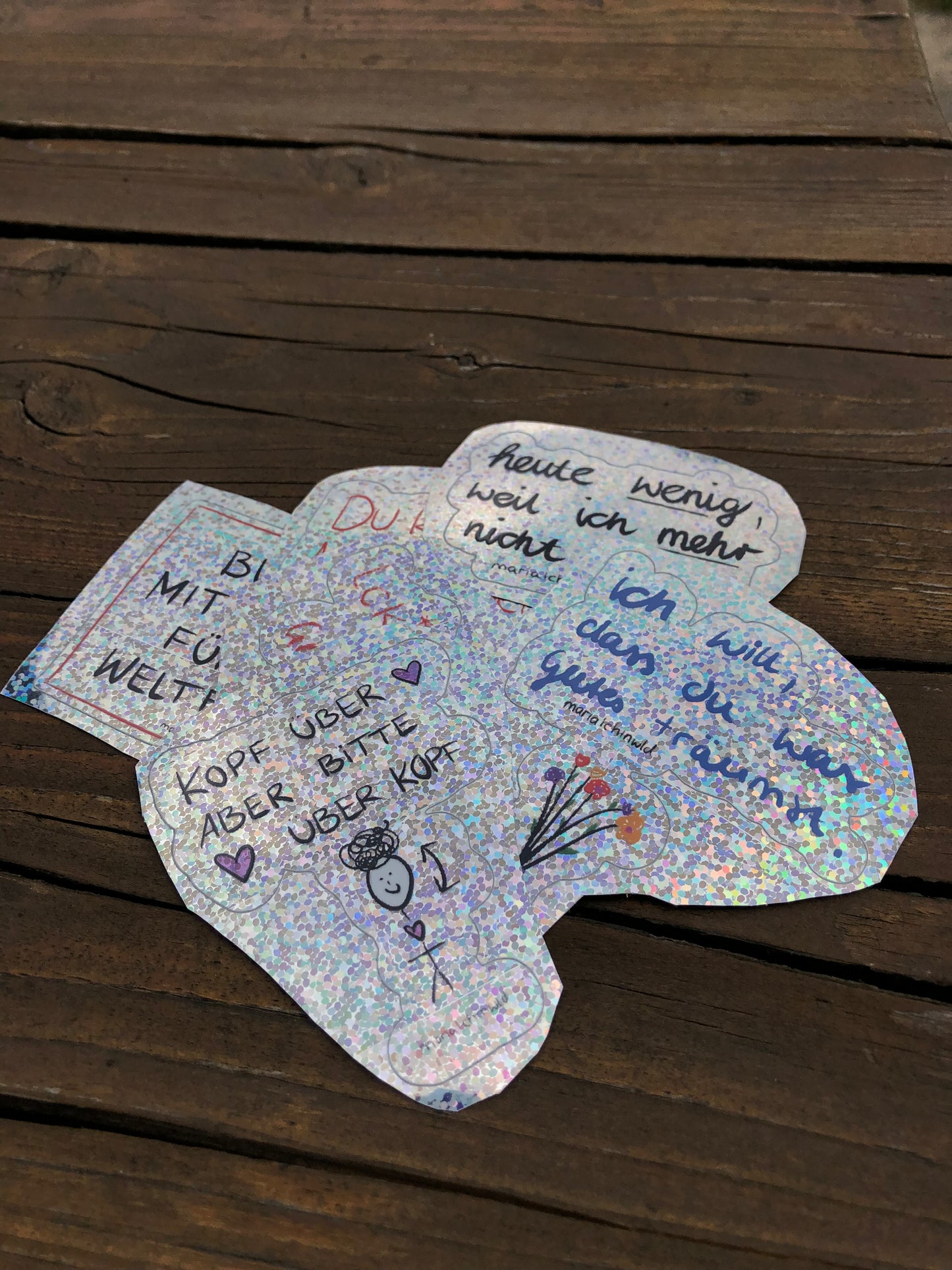 Herz über Kopf | Glitzersticker