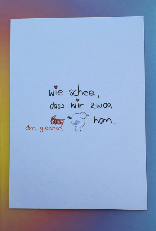 gleicher Vogel | Karte