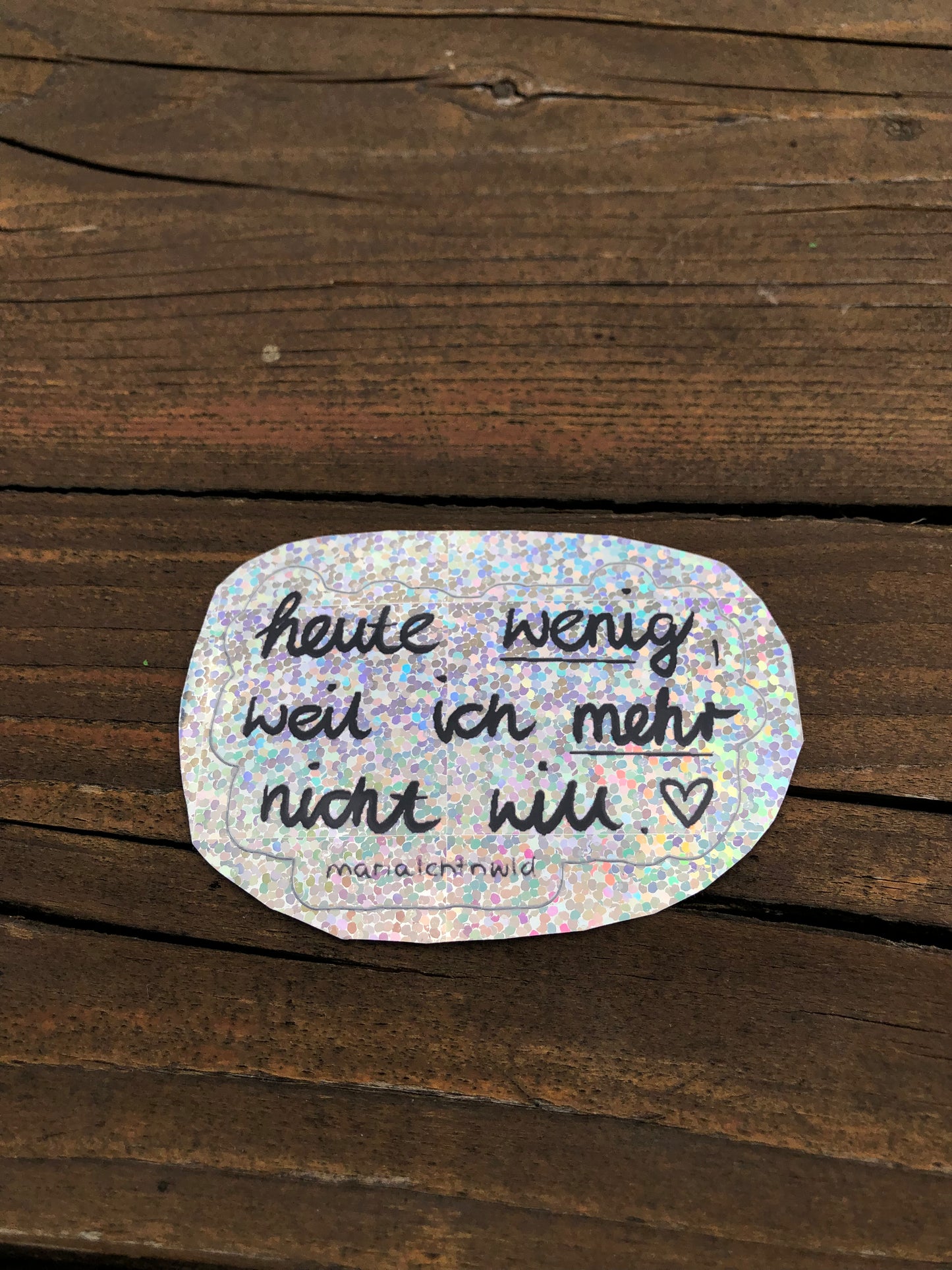 heute wenig | Glitzersticker