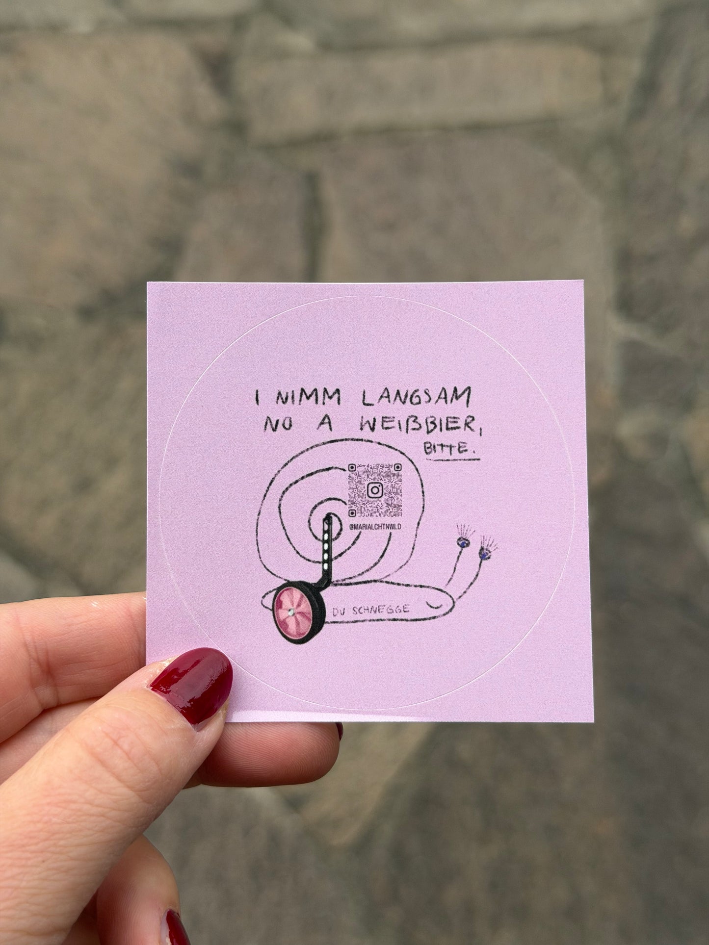 2x Weißbier-Schnegge | Sticker-Set